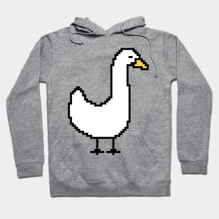 Pixelart White Goose Hoodie